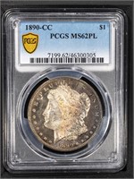 1890-CC 1 Morgan Dollar PCGS MS62PL
