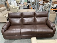 Brown Leather 3 Seat Lounge