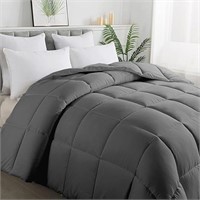 Gray Down Alternative Quilted Comforter