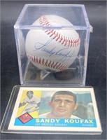 (D) Sandy Koufax signed baseball not
