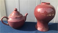 Ceramic Tea Pot and Vase