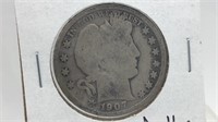 1907S Barber Half Dollar