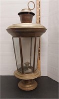 Large brass lantern. Indoor/outdoor. 21 inches