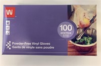 New Box of 100 Powder Free Vinyl Gloves XL