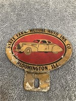 1940s State Farm Insurance License Plate Topper