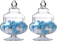 *Pack of 2, 20oz. Glass Clear Candy Jars