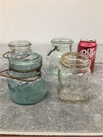 4 Vintage Fruit Jars