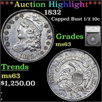 ***Auction Highlight*** 1832 Capped Bust Half Dime
