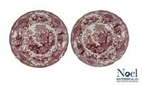 1860 Staffordshire Pink Stoneware Plates