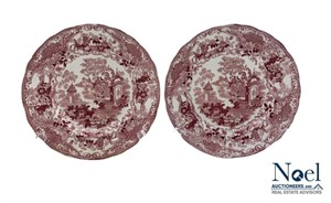 1860 Staffordshire Pink Stoneware Plates