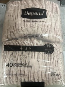 Lot of (2) Packs of Depend Fresh Protection
