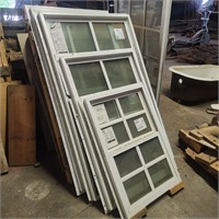 New and unused vinyl framed windows, 5 pc