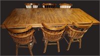 Vintage Dining Table & 6 Chairs
