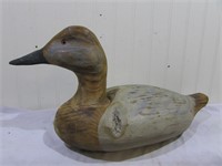 Primitive painted working duck decoy, signed Lee