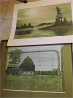2 signed and numbered prints by Debi Fitzgerald