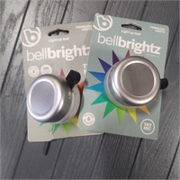 Qty.2-Brightz Silver Bell with Lights Multi-Color