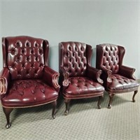 (3) Red Executive Guest Chairs       (H# 2)