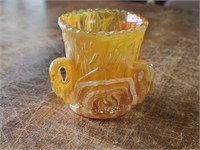 Swirled glass toothpick holder