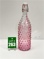 Vintage Pink Hobnail Bottle