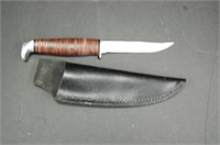 Case 3 FInn Knife W/ Leather Sheath