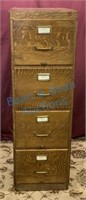 antique oak file cabinet