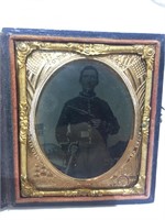 Civil War Soldier Tintype Photo – Double Armed