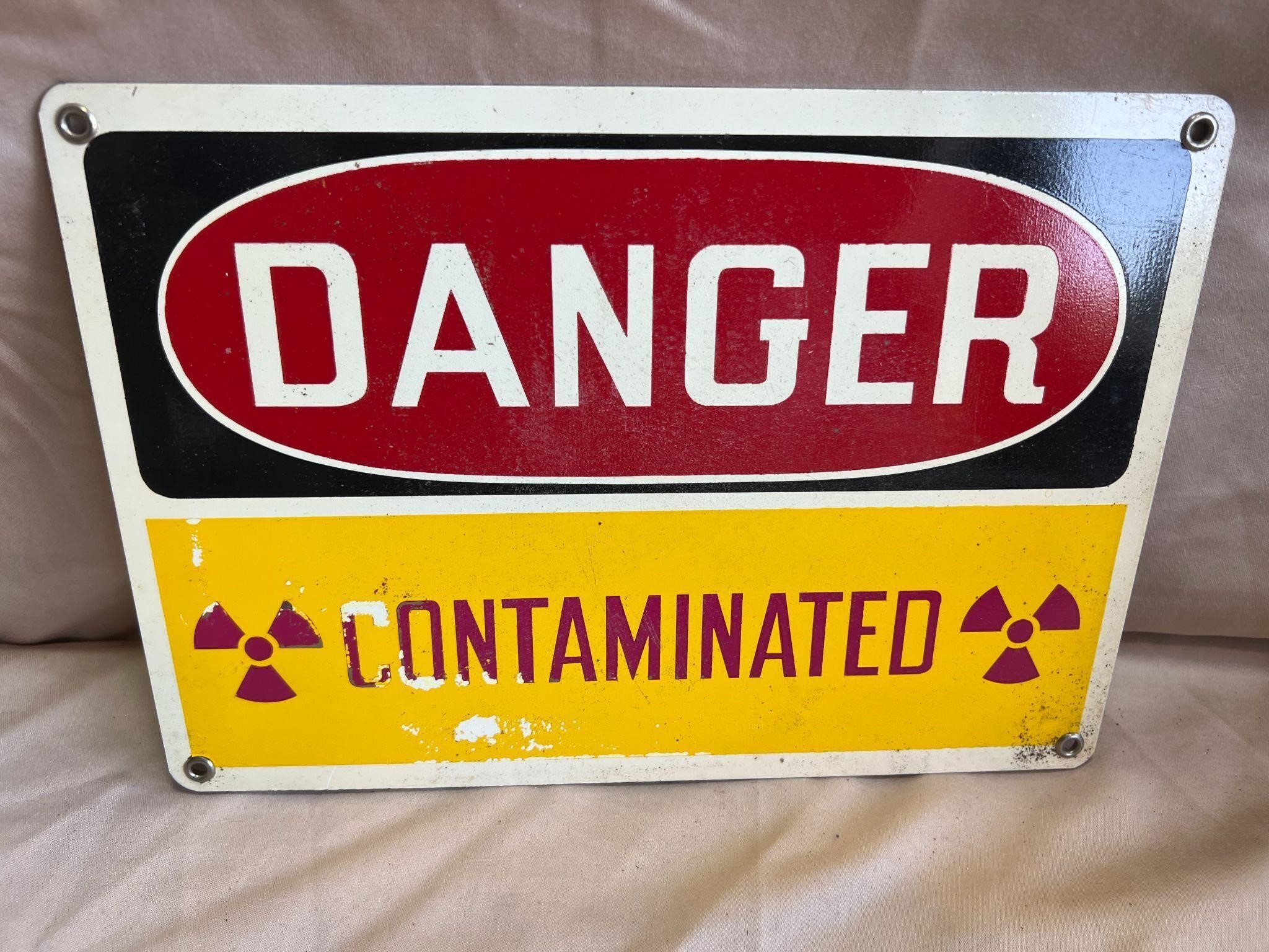 Danger Contaminated Metal Sign