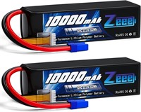 Zeee 6S Lipo 10000mAh 120C RC Battery (2 Pack)