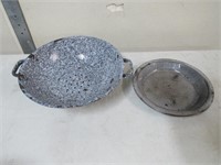 gray enamel strainer & pan