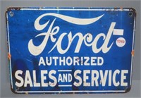 Ford tin sign. Measures: 7" H x 10" W.
