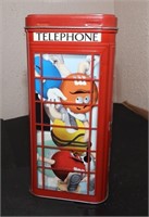 Telephone Booth tin w/ Mystery Toys 2002