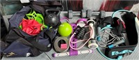 343 - MIXED LOT OF FITNES ACCESSORIES (W228)
