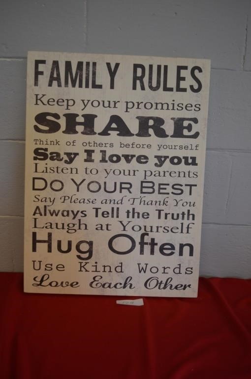 Family Rules Canvas