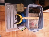 Two containers of tools including screwdrivers,