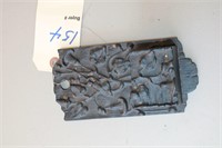 Antique Cast iron toothpick/matchbox holder