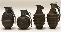 Lot Of Four Vintage Dumby Hand Grenades