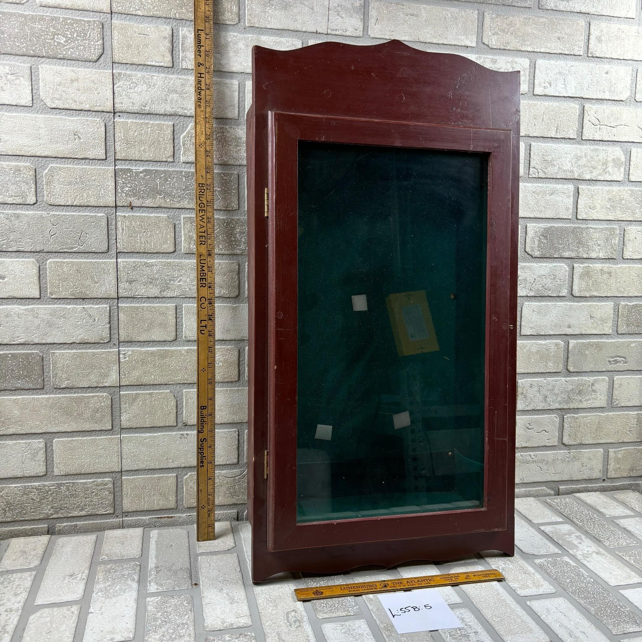 Wooden Wall Case, Glass Door