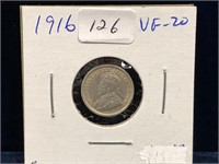 1916 Can Silver Five Cent Piece  VF20