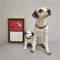 RCA 'Nipper and Chipper' Dog Sculpture Grouping
