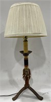 (F) Native Metal Base Table Lamp w/ Bead Design
