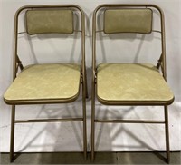 (I) Samsonite Tan Metal Folding Chairs