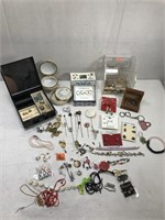 Costume Jewelry Earrings, Hat Pins, Bracelets Etc