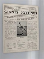 1940 Giants Jottings Newsletter Carl Hubbell