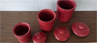 DEBBY SEGURA SORRENTO RED CERAMIC JARS