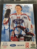 AUTOGRAPHED MARTY  MURRAY POSTCARD SIZE CARD