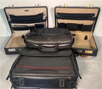 4x Briefcases; Edmond, Targus, Foray & Swissport