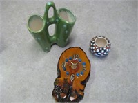 Three Assorted Collectibles 7.5" Tallest