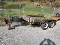 7'6" x 16' FLATBED TRAILER WITH ELECTRIC BRAKES,
