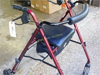 Rollator Walker with Seat - Red