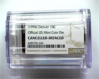 1994 Denver 10c NGC Official US Mint Coin Die